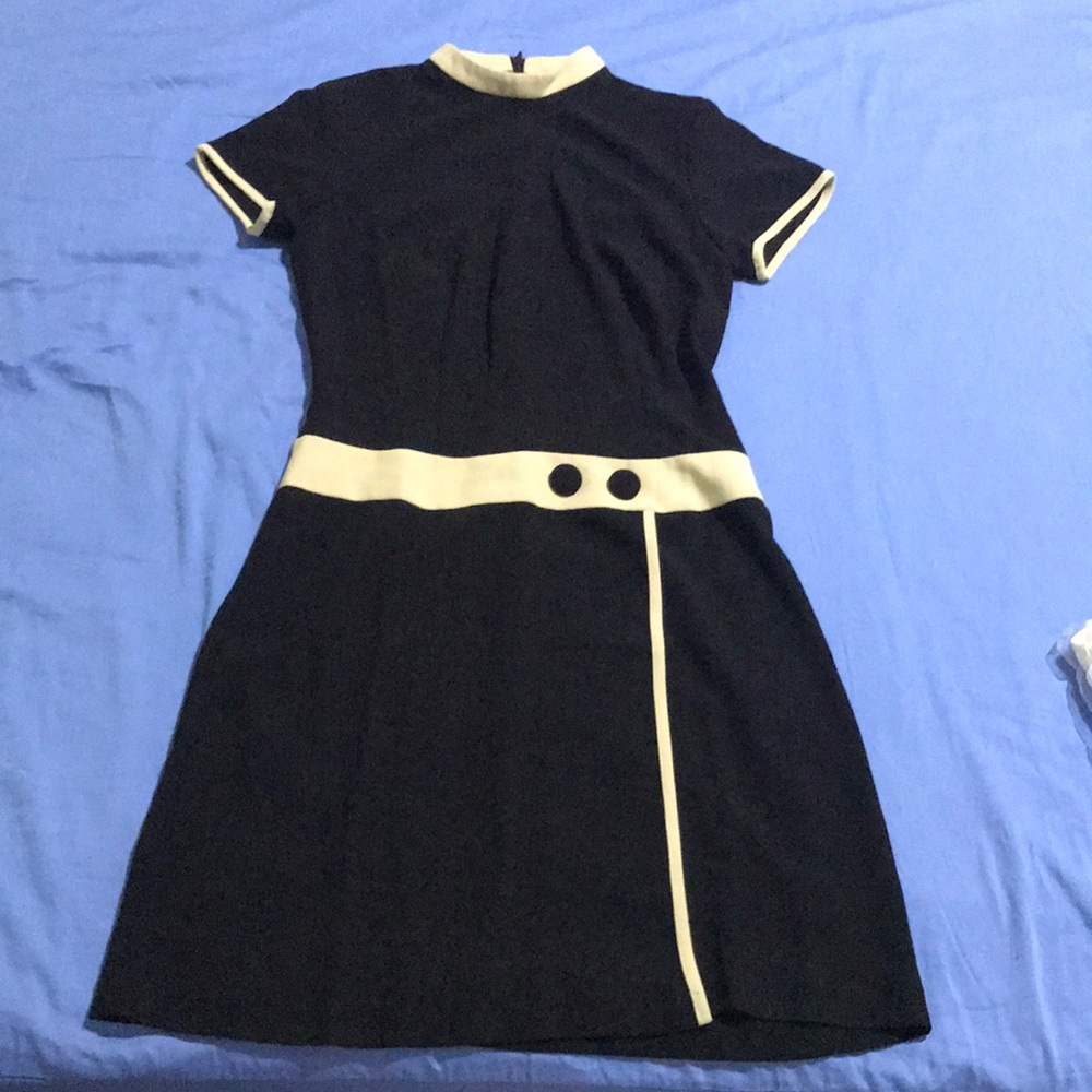 CDC- Black & off white cute dress